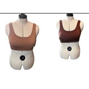 Nordstrom Size XL Lot of 2 Pullover Stretch Sport Bras  Tan and Brown